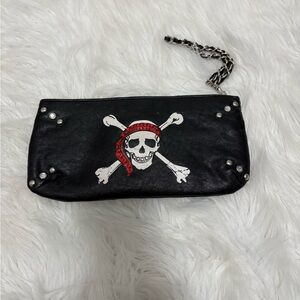 Skull and Crossbones Black Clutch